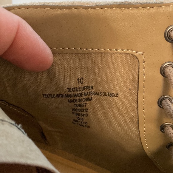 Faux Suede Peep Toe Front Lace up Boot. Mossimo Supply Co. - Picture 5 of 9